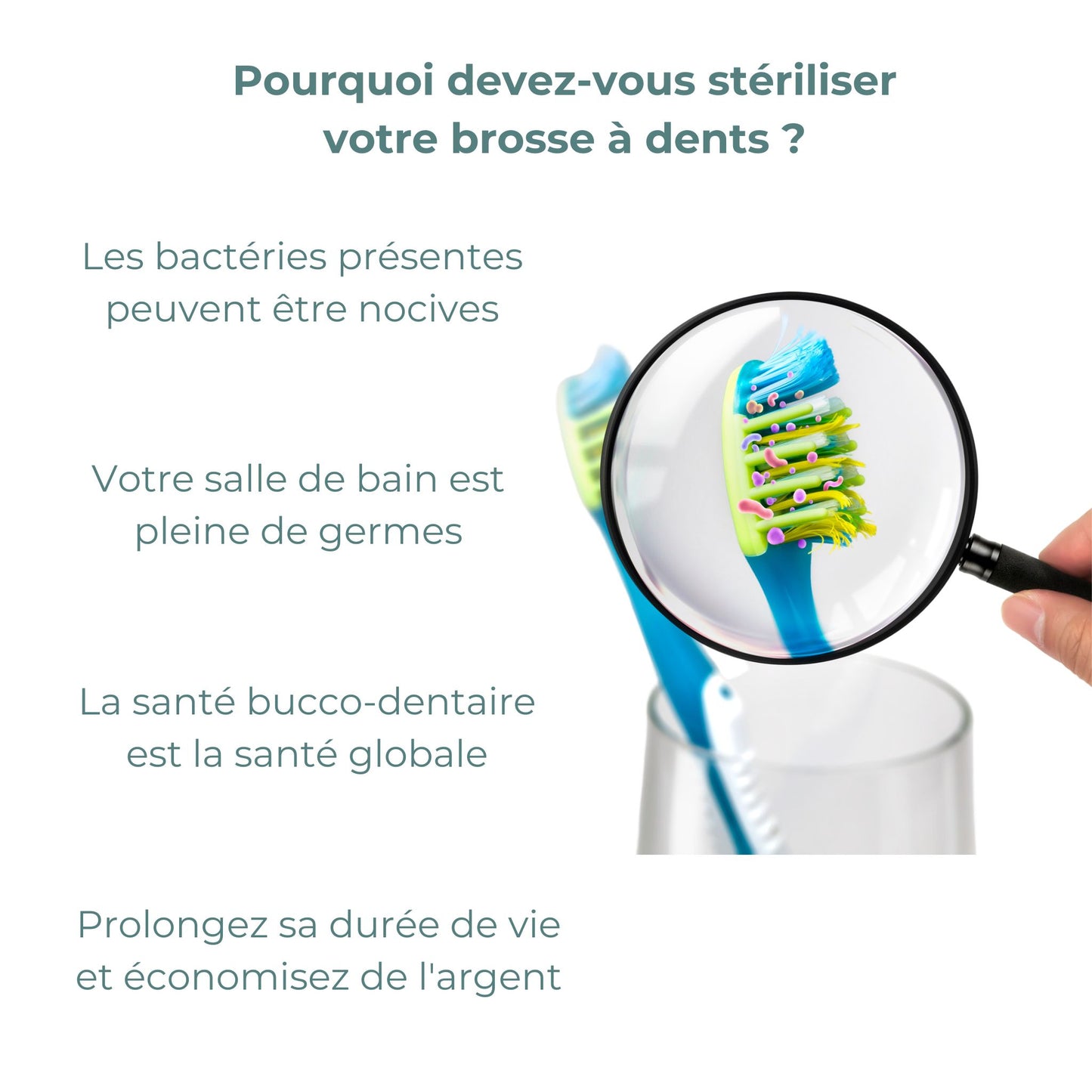 Stérilisateur de brosse à dent UV